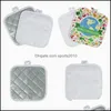 Mats Pads Sublimation Blank Diy Cushion Kitchen Plate Bowl Pot Insating Mat High Temperature Resistance Pads Table Decoration 6Yp Dhsid