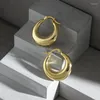 Hoop Earrings Silvology 925 Sterling Silver Thick Glossy For Women Original Design Minimalist Korea 2022 Trendy Jewelry
