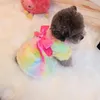 Dog Apparel Winter Warm Pet Dresses Animal Cat Tutu Wedding Party Princess Skirt Clothes For Chihuahua Pug Pets