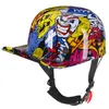 Cycling Helmets Simple Glossy Black Summer Half Motorcycle Helmet Baseball Cap Retro Helmets Helmet Scooter Motocross Casual Accessories T221107