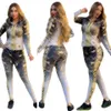 Diseñador Mujer Chándales Trajes Sudadera con capucha Leggings Conjuntos de 2 piezas Camisas sexy Pantalones ajustados Ropa Chaqueta Trouse Top Moda Ropa de otoño Ropa de dama Mujer