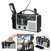 Radio Solar Handvevsmottagare Mini Bärbar AM FM Väder med multifunktionell ficklampa Nödströmförsörjning 221111