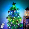 Guirlande lumineuse féerique USB multicolore, lampe de fête de noël, arbre de noël, décoration de mariage avec télécommande, 5m 10m