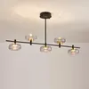 Pendellampor nordiska ledpendnatljus kreativa matsal glas design tak ljus hoem levande lampa kök fixturer