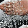 Party Decoration 30M/99Ft/Roll Party Decor 14Mm Acrylic Octagonal Beaded Clear Crystal Garland Strands For Wedding Decoration Chande Dhvjf