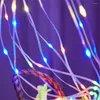 Strings Outdoor Solar Led Curtain Icicle Light Waterfall Christmas Fairy Meteor Shower Garland For Garden Patio Decor