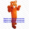 Costume de mascotte de chat sauvage Orange-jaune, Lynx Catamount Bobcat, personnage adulte, propriétés de scène, cérémonie de clôture zx591