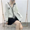 Women's sweater women jacket cardigan knitted V-neck loose striped sweater thin ladies trench coat