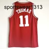 Mens Hoosiers College Basketball Jerseys #11 Isiah Thomas Shirts sydd Jersey S-XXL