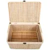 Gift Wrap Basket Storage Picnic Fruit Portable Baskets Wicker Box Egg Rattan Mooncake Cake Woven Wooden Lid Hamper Shopping