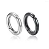 Backs Earrings 1 Pair 2PCS Prevent Allergy Punk Titanium Steel There Is No Ear Hole Round Clip For Men Rock Jewelry Wholesale