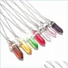 Hanger kettingen glazen vorm zeshoekige prisma ketting sieraden voor vrouwen mannen laten levering kettingen hangers dhmiv