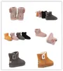 2023 Neue Markendesigner Uggitys Schneestiefel Ugglie Niedriger Zylinderknopf dekorieren Wollstiefel Mode Wggs Winter warme Schuhe für Damen und Herren 3352 Ritterstiefel