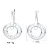 Boucles d'oreilles cerceau EYIKA à la mode or argent couleur cristal Zircon cercle rond pour les femmes charme Huggies boucle d'oreille bijoux de fête cadeau