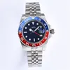Preste aten￧￣o aos homens, masculinos, rel￳gios mec￢nicos autom￡ticos azul a￧o inoxid￡vel de vidro de safira de cer￢mica preta de 41mm Watchet super luminosa Montre de Luxe Presente Wristwatche
