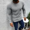 Suéteres masculinos Anti-Shrink Men Sweater Outono Inverno WhiM Warm Color Solid Roul Redond Manga Longa Spring Spring Macho machado Pulloves