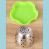 Tea Infusers Sile Tea Infusers Food Grade Filter Creative Stainless Steel 8 Colors Kitchen Necessities Drop Delivery Home Garden Din Dh18B