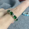 Cluster Rings Luxury 925 Sterling Silver Big Colorful Zirconia Stones Band Vitguld pl￤terad f￶r kvinnor 2022 Trendiga smycken