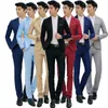 Costumes pour hommes Blazers blanc solide hommes robe deux pièces manteau pantalon décontracté pour hommes grande taille mariage trajes de hombre 221111