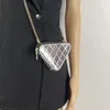 Modeontwerper Triangle Cross Body Bags Handtassen Lady Koppeling Coin Purse Dames Luxe Glanzende Patent Leather Chains Schouder hoofdtelefoonzak