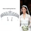 Fascino Zircone cubico CZ Principessa Kate Middleton Orecchino Da sposa Ciondola per le donne da sposa Ragazza Gioielli da ballo CE11128A 2211112729