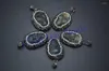 Colliers pendants Labradorite Naturel Skull Skull Stone Paves Crystal Perles sur le collier de l'ajustement latéral Fabriquant 5pc / Lot