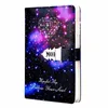 LOMRY LONER LEATHER Digital Password Notebook Locking Diary Combination Journal Constellation Write N0HC