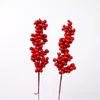 Party Decoration 6pcs Holly Berry Stems Christmas Tree Picks Table Centerpieces Red Berries