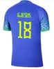 2021 COUTINHO Soccer Jerseys home away Camiseta de futbol PAQUETA BRASILS COPPA DEL MONDO 2022 JESUS MARCELO PELE CASEMIRO BRASIL maglia calcio uomo bambini Kit