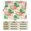 Blankets Flannel Blanket Flamingo Summer Palm Leaves Light Thin Mechanical Wash Warm Soft Throw On Sofa Bed Travel Patchwork