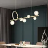 Pendant Lamps Modern Glass Bubble Dining Room Chandelier Led Long Round G9 Metal Cable Hanging Lighting For Bar Restaurant