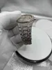 Zegarek na rękę pełne diamenty męskie zegarek 42 mm Automatyczne mechaniczne diamenty Róża Zegarki Sapphire Waterproof Wristood Na rękę