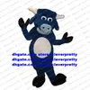 Blue Buffalo Bison Ox Bull Mascot Costume Cow Cattle Calf Vuxen Cartoon Character Assemorate Souvenir Circularize Flyer ZX1595