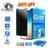 Anti Spy Privacy Tempered Glass Screen Protector för iPhone 11 12 13 14 15 Pro Max Plus XR XS 7 8 Plus med detaljhandelspaketet