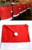 Chair Covers 50pcs Removable Santa Red Hat Christmas Decorations Dinner Xmas Cap Sets Folding El Covering