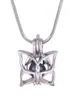 Chains 5/lot In Stock 18kgp Fashion Beautiful Fat Butterfly Cages Pendant Stainless Steel P24