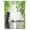 Gordijn Orchid Stenen Bamboe Zen Tule Doorschijnende Gordijnen Voor Woonkamer De Slaapkamer Moderne Voile Organza Decoratieve Gordijnen