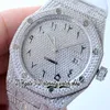 TWF V2 TW15400 A3120 Automatisk herrklocka Paled Diamond Stick Dial Rostfritt stål Sidan med diamanter armband Super Edition Eternity Jewelry Fullt Iced Out Watches