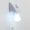 Luci notturne Luce da tirare Catena da parete Lampadina a LED Cavo per apparecchio a batteria Sconce azionato Lampada da armadio a filo con montaggio a corda Portatile