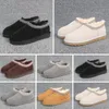 Klassieke mini pluiskraag Australische schoenen schoenen laarzen vrouwen dames korte lridescen winter sneeuwschoen meisjes dame akato harige satijnen laarsjes buitenshuis wgg size 35-42