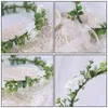 Decoratieve bloemen Bloem Kroon Green Leaf Hair Dress Bridal Floral Headband Wedding Festivals PO Props