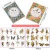 Opakowanie prezentów 90pcs Wróżki naklejki vintage Butterfly Flower Plant Scrapbooking Naklejka Przezroczyste botaniczne zapasy estetyczne dla DIY rzemiosło