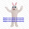 Biały wielkanocny królik Kosta Zając Mascot Mascot Cartoon Cartoon Strój postaci garnitur Nowy Rok Ambasador ZX2979