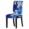 Housses de chaise marbre couverture élastique moderne salle à manger housse arrière étui extensible pour cuisine fauteuil siège El Banquet