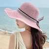 Wide Brim Hats Summer For Women Fashion Bow Design Straw Hat Sun Travel Beach