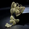 Broches CINDY XIANG Grand Cristal Et Strass Papillon Pour Femmes Vintage Insectes Pendentif Gland Pins