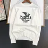 Herrtröjor designer mode stickning tröja par broderi drake vagn mönster kashmir affär casual rund nacke pullover topp r95r