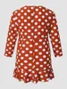 플러스 사이즈 드레스 Finjani Bohemian for Women 2022 Dot Pattern Red Dress Pretty and Evening