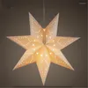 Decorazioni natalizie Pendenti con paralume a sospensione a forma di stella per ornamenti domestici 2022 Navidad Regali per l'anno 2023