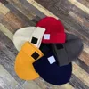 Marka topstoney Beanie Klasyczna haftowana czapka z małą metką Zimowa ciepła pluszowa czapka